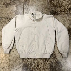 White corduroy vintage button up jacket